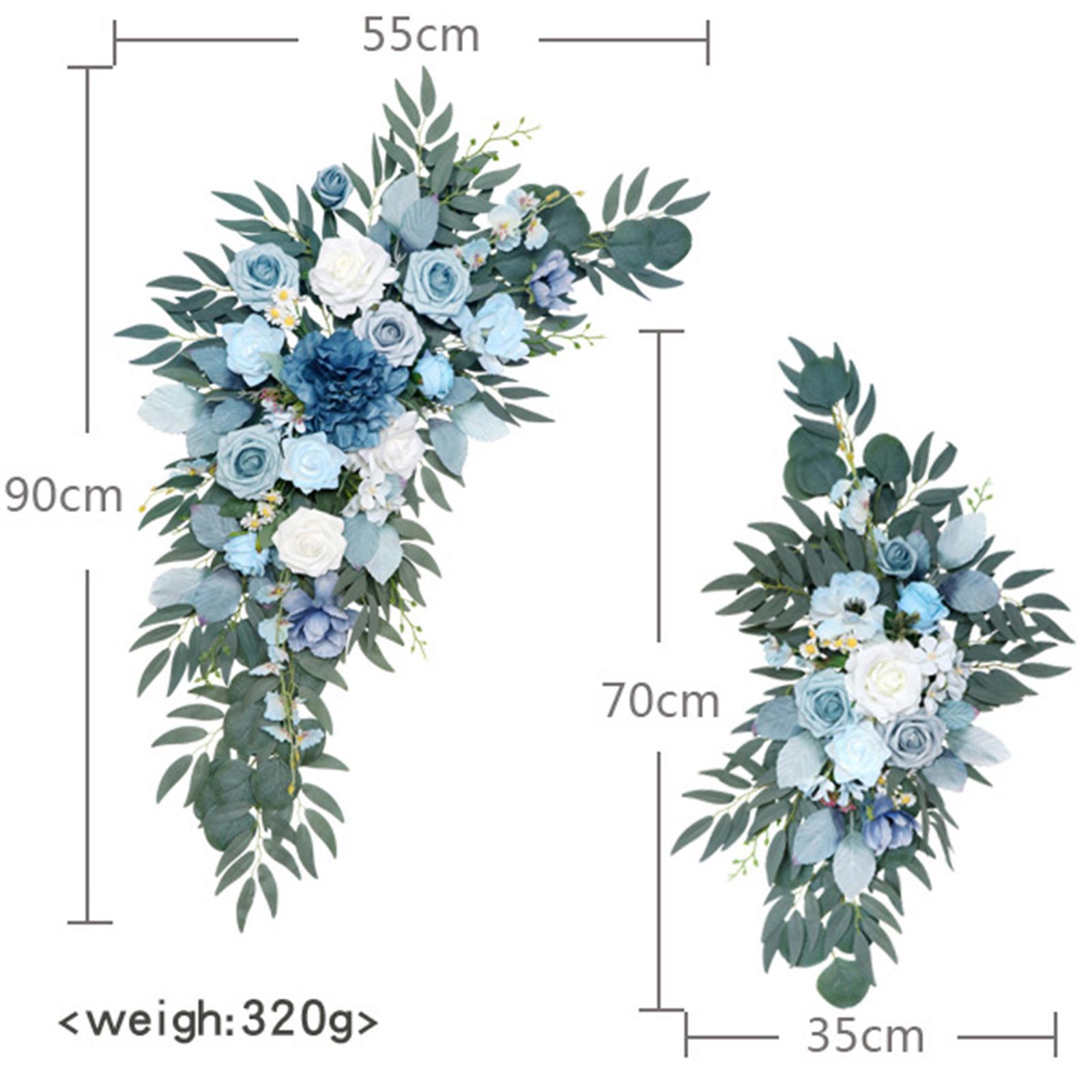 2 Pieces Wedding Arch Flowers Garland Floral Arrangement ...