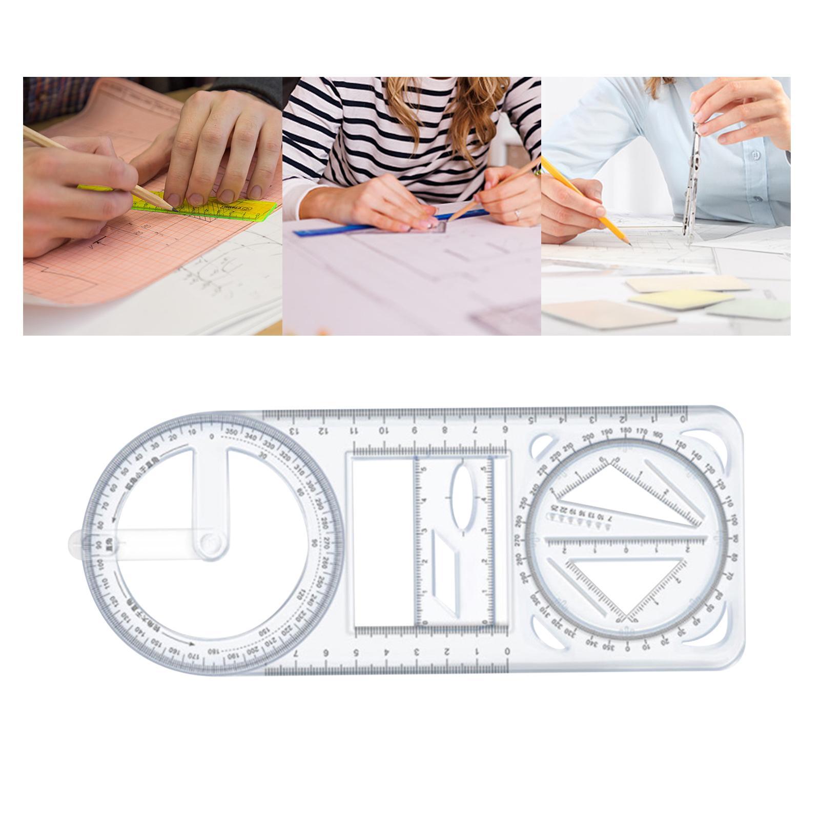 2pcs Multifunctional Ruler Drawing Measuring for Drafting Tailor Office