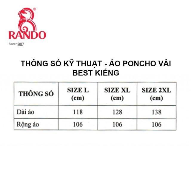 Áo mưa poncho vải Best có kiếng đèn