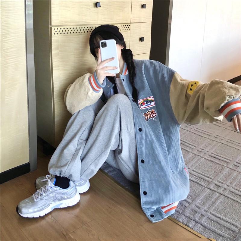 Áo khoác bomber unisex - Áo khoác bóng chày chất NHUNG TÂM oversized trẻ trung năng động