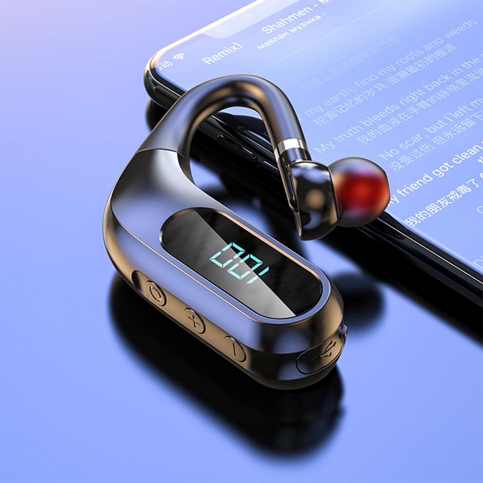 Bluetooth Headset Earpiece V5.0 Hands Calling Noise Cancelling