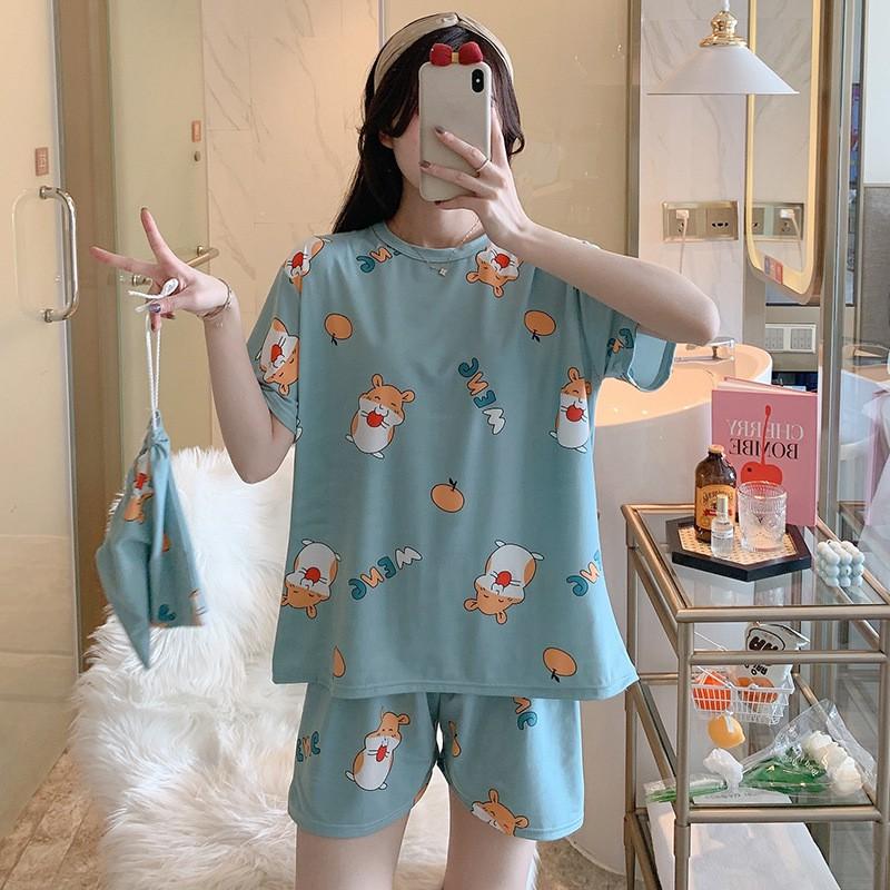 Đồ Bộ Cộc Hè Mặc Nhà Mặc Mặc Ngủ Họa Tiết Kute Vải Mát, Mềm Mại CCTT10