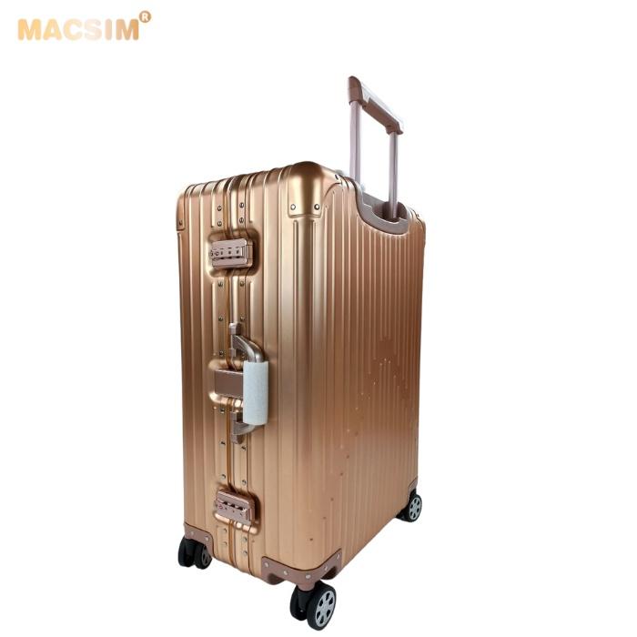 Vali hợp kim nhôm nguyên khối MS1104 Macsim cao cấp màu Rose cỡ 26 inches