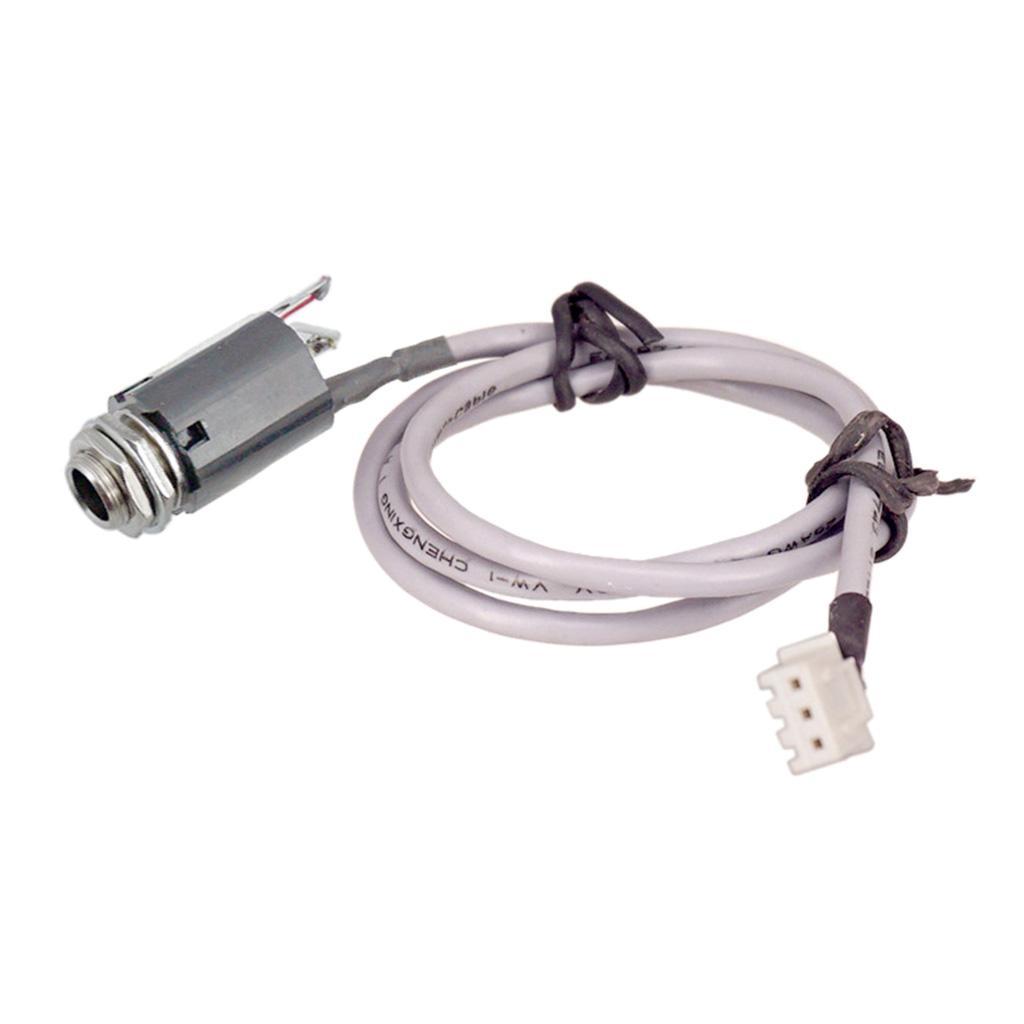 2-4pack Acoustic Guitar Pickup EQ Cable with 6.35mm Endpin Output Jack 3 Pin