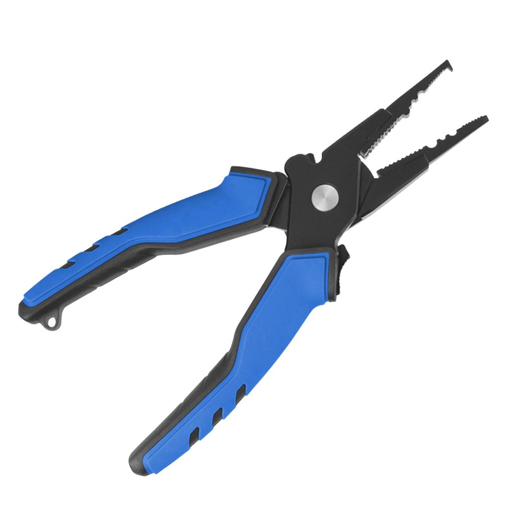 2 Pieces Portable Aluminum Fishing Pliers Scissor Saltwater with Sheath