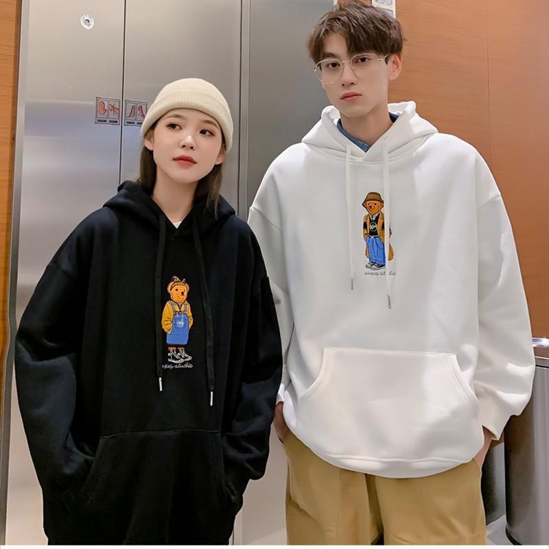 Áo hoodie nỉ ngoại ulzzang unisex nam nữ cặp đôi sweater local brand khoác zip choàng cardigan chống nắng  TEDDY SamMy96 Shop