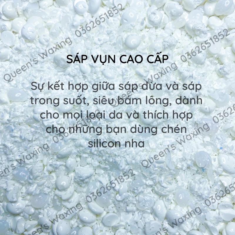 Sáp wax lông cao cấp nấu nhanh tan dạng vụn, nhuyễn siêu bám lông tặng que quết sáp