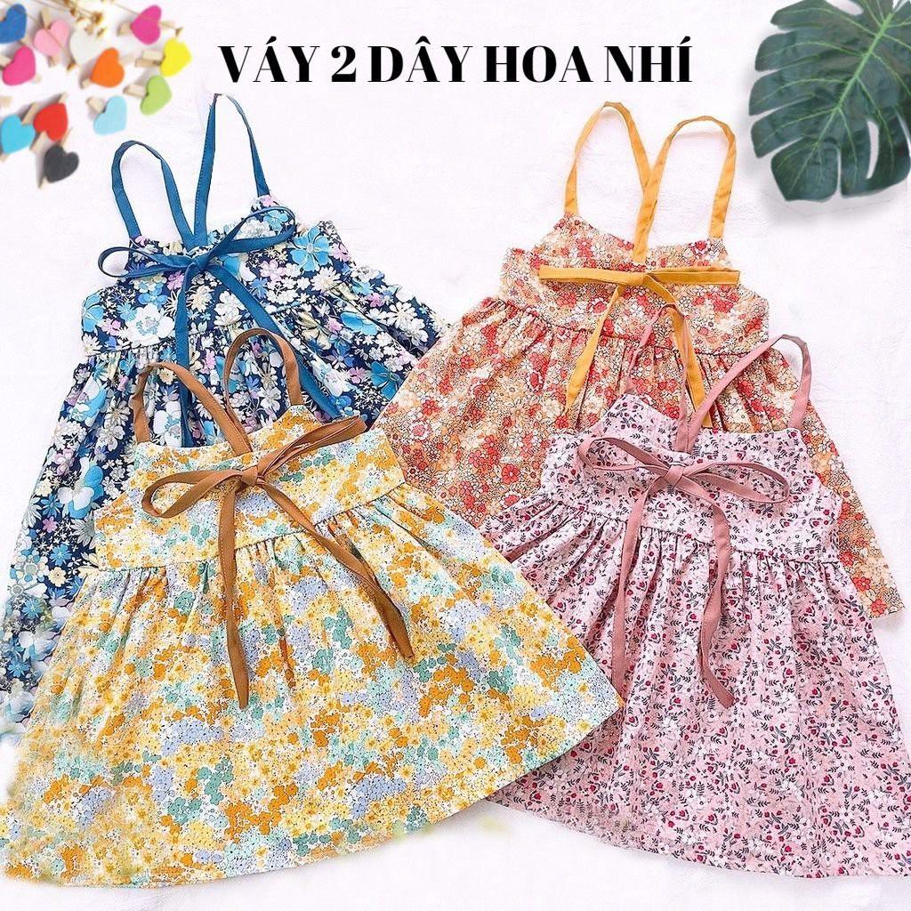 (9-20kg) Váy bé gái hai dây hoa nhí QATE732 - đầm bé gái siêu mát