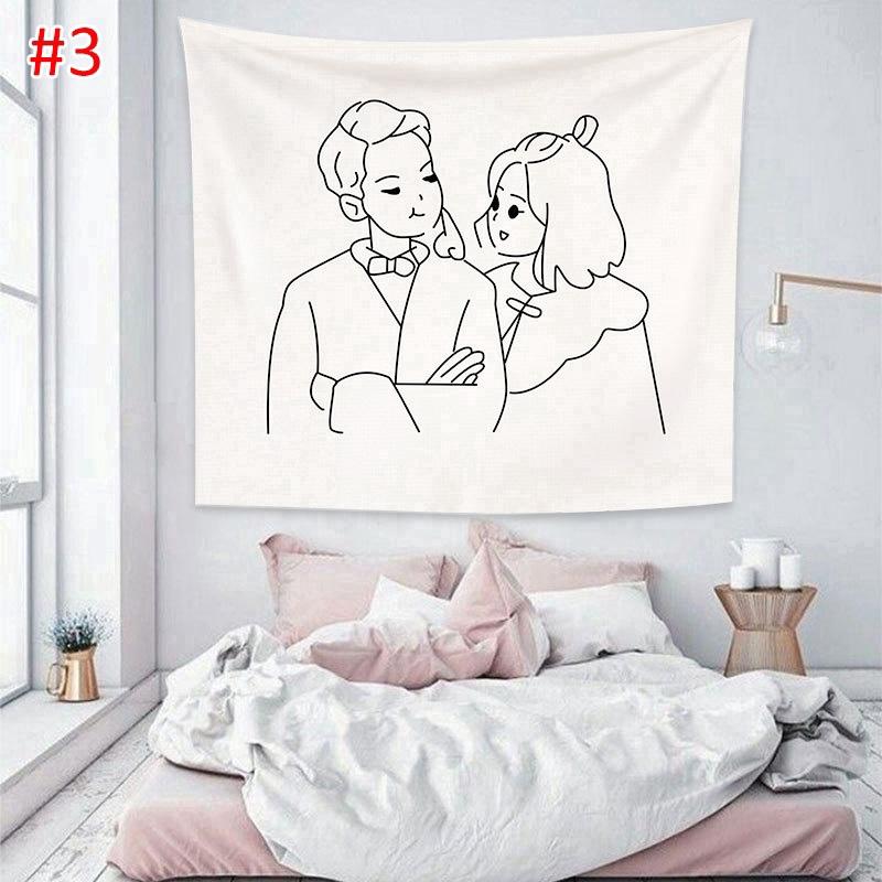 Vải Treo Trang Trí Tường Họa Tiết Độc Đáo Cho Phòng Ngủ/Phòng Khách