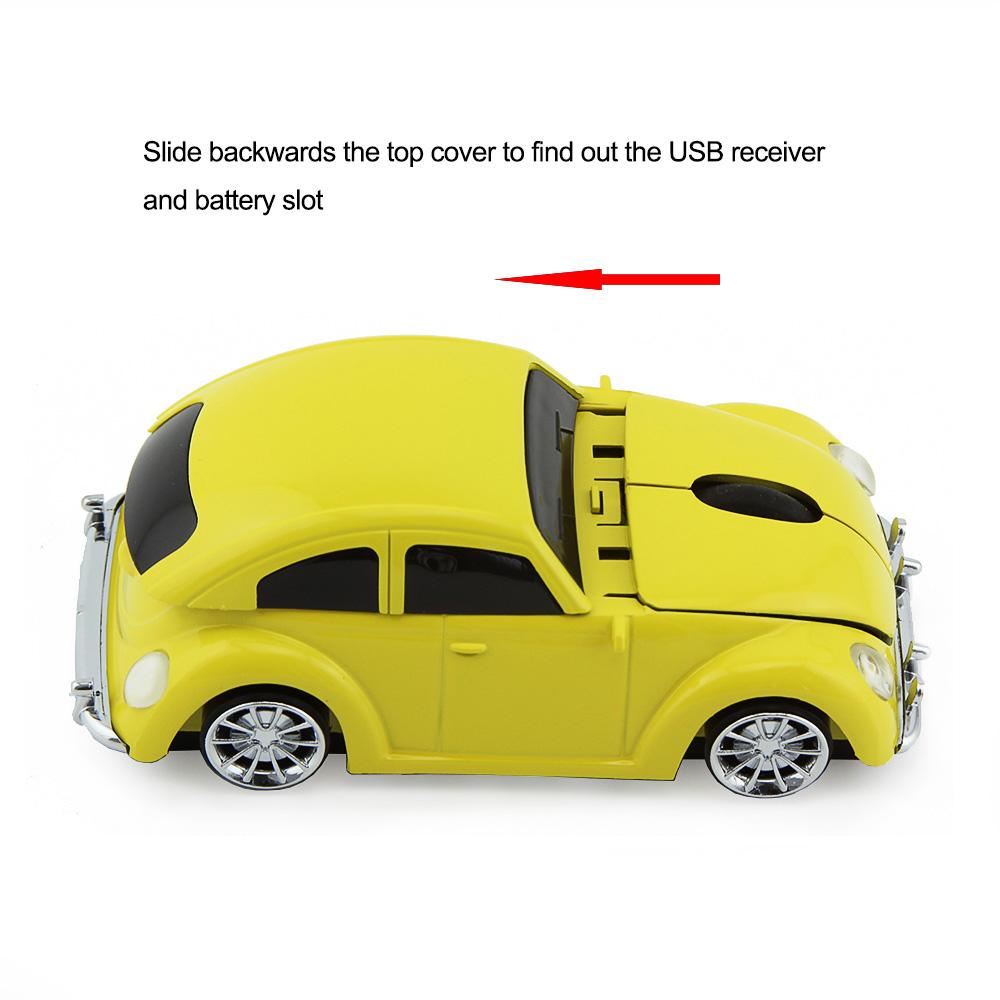 CHYI Ô Tô Không Dây Chuột Quang Học 1600DPI Máy Tính VW Cánh Cứng Xe Chuột 3D Chuột Chơi Game Cho Tặng Máy Tính Xách Tay, Máy Tính Để Bàn máy Tính Xách Tay