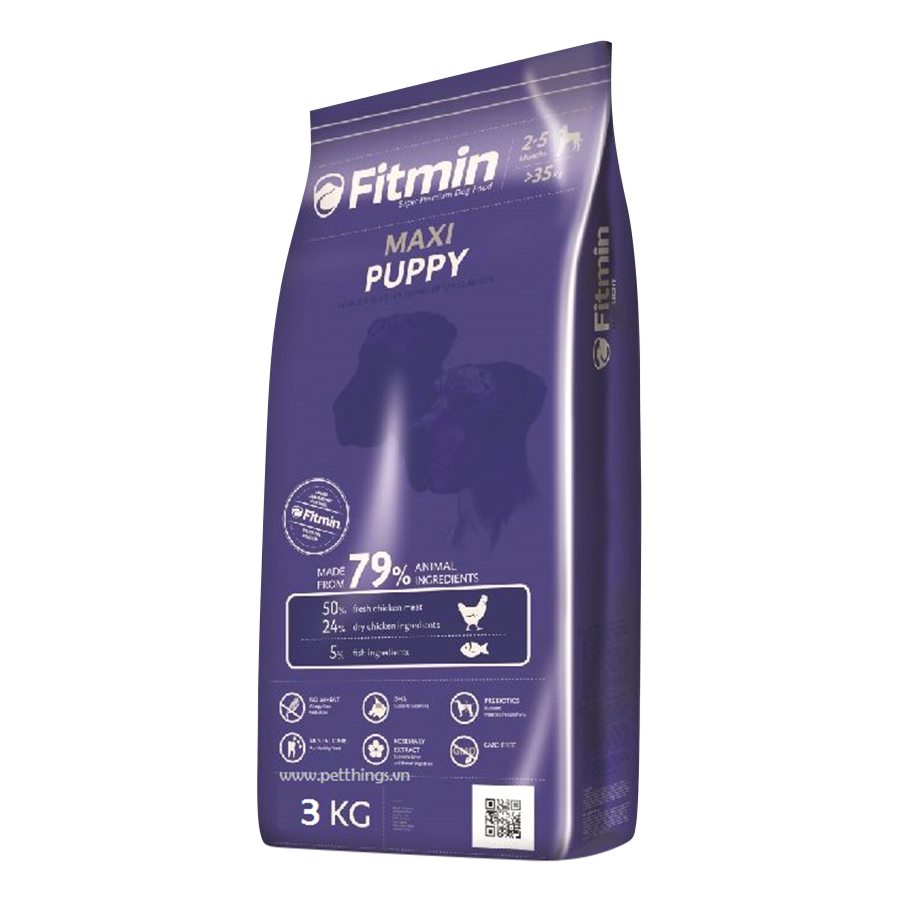 Thức Ăn Chó Con Giống Lớn (2-5 Tháng) Fitmin Maxi 3Kg