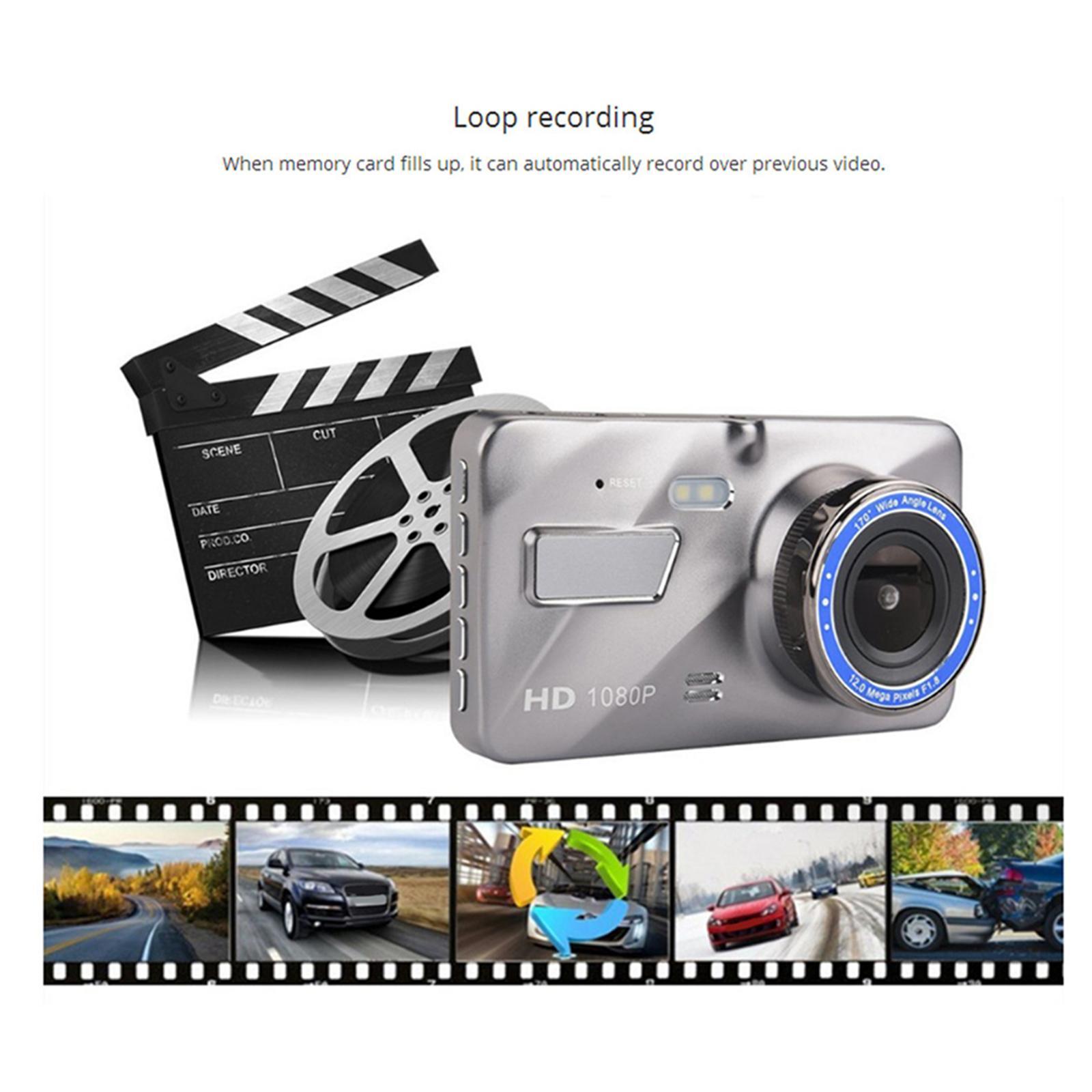 4'' Camera 1080P Car DVR Video Cam Night