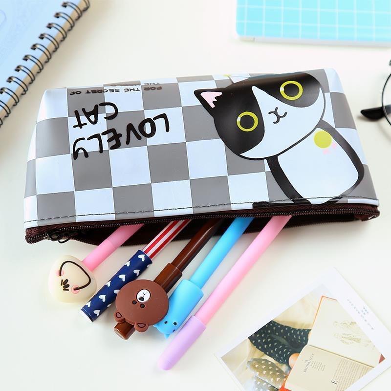Túi đựng bút chống thấm nước hình mèo lovely dễ thương