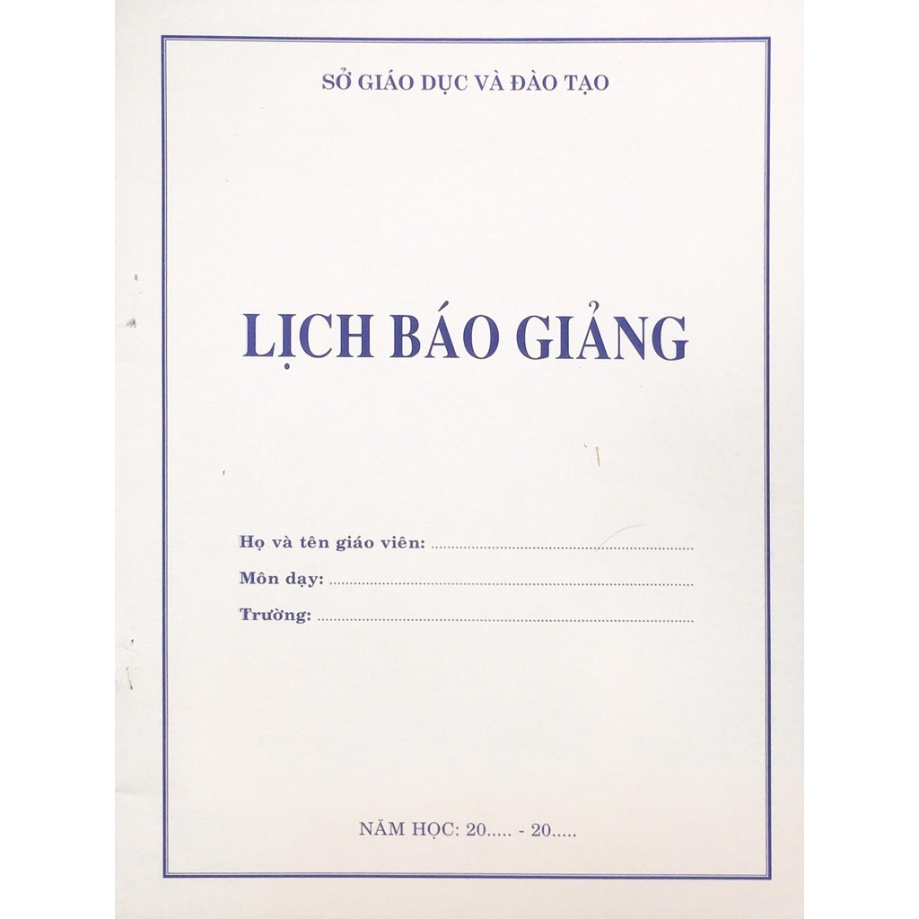 Sách ND - Combo 5 cuốn Lịch báo giảng (B10)