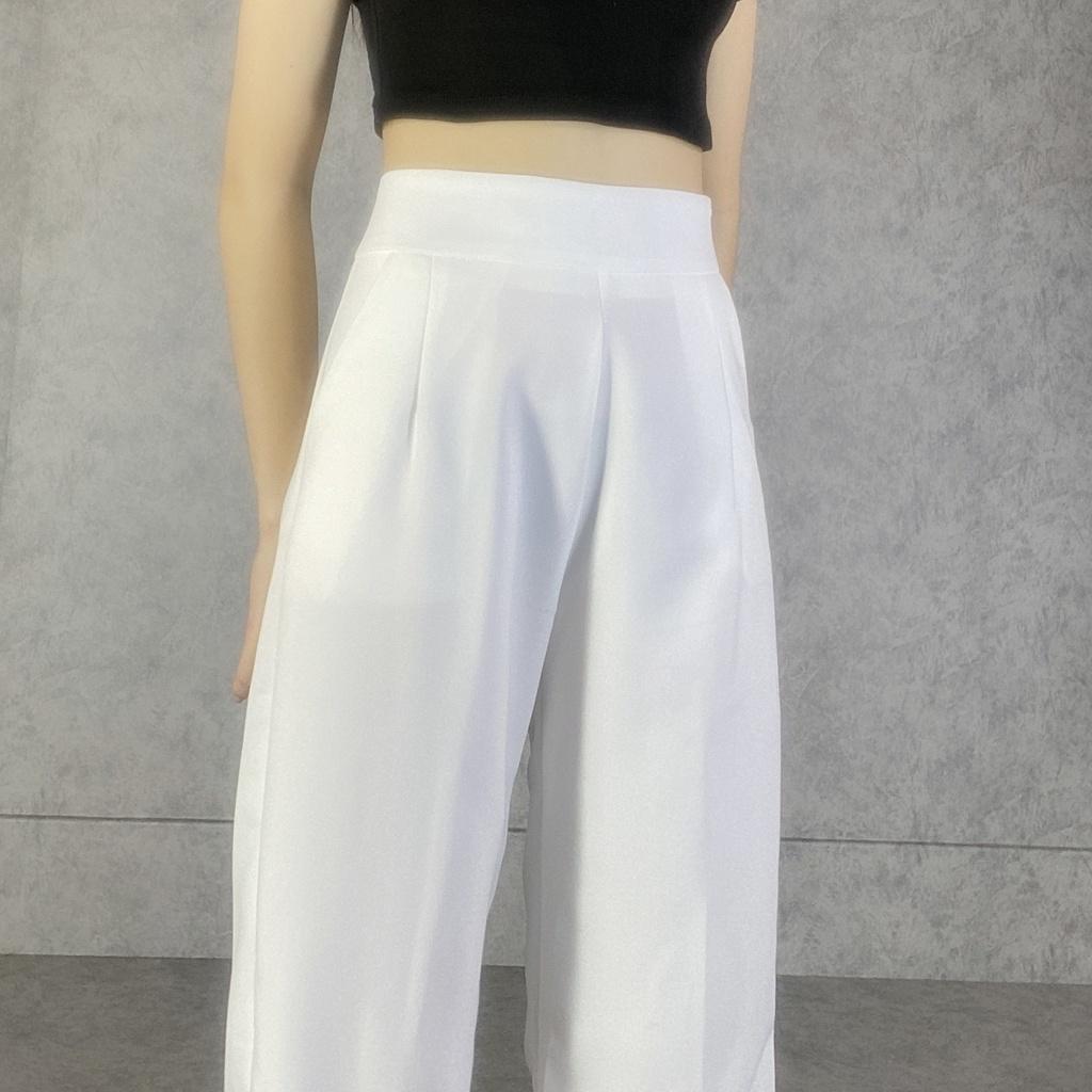 Quần culottes ống rộng nữ chất dày đẹp siêu hack chân