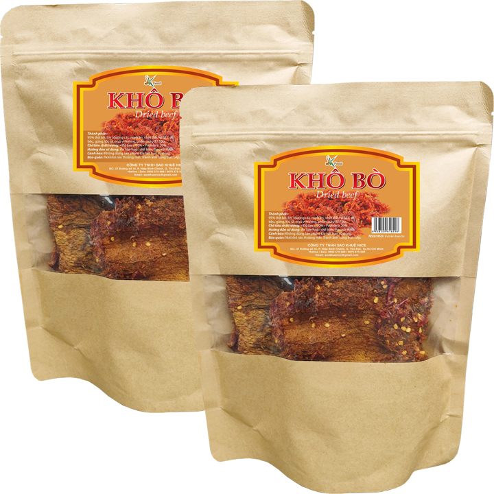 1Kg Khô Bò Miếng Loại Cay Mềm Cao Cấp Thương Hiệu SK FOOD