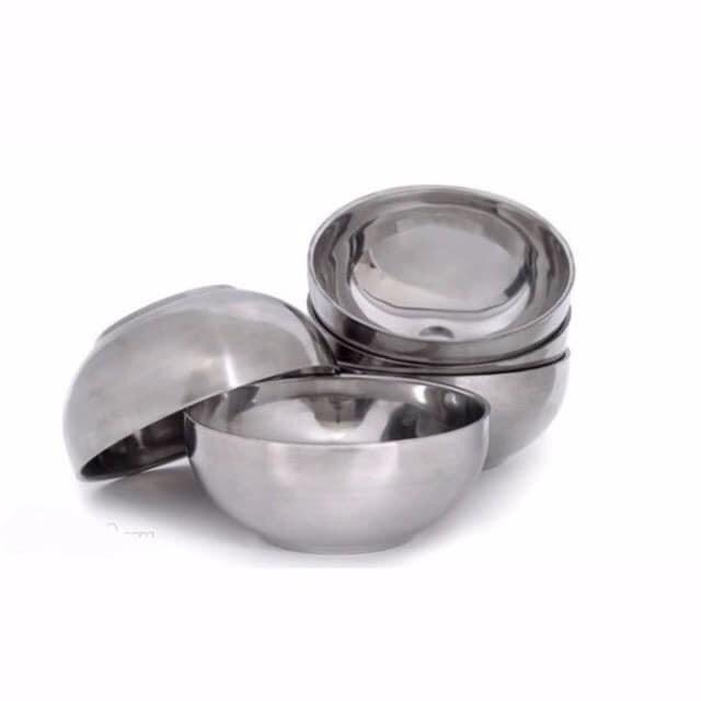 Bộ 10 bát inox 2 lớp size 14cm