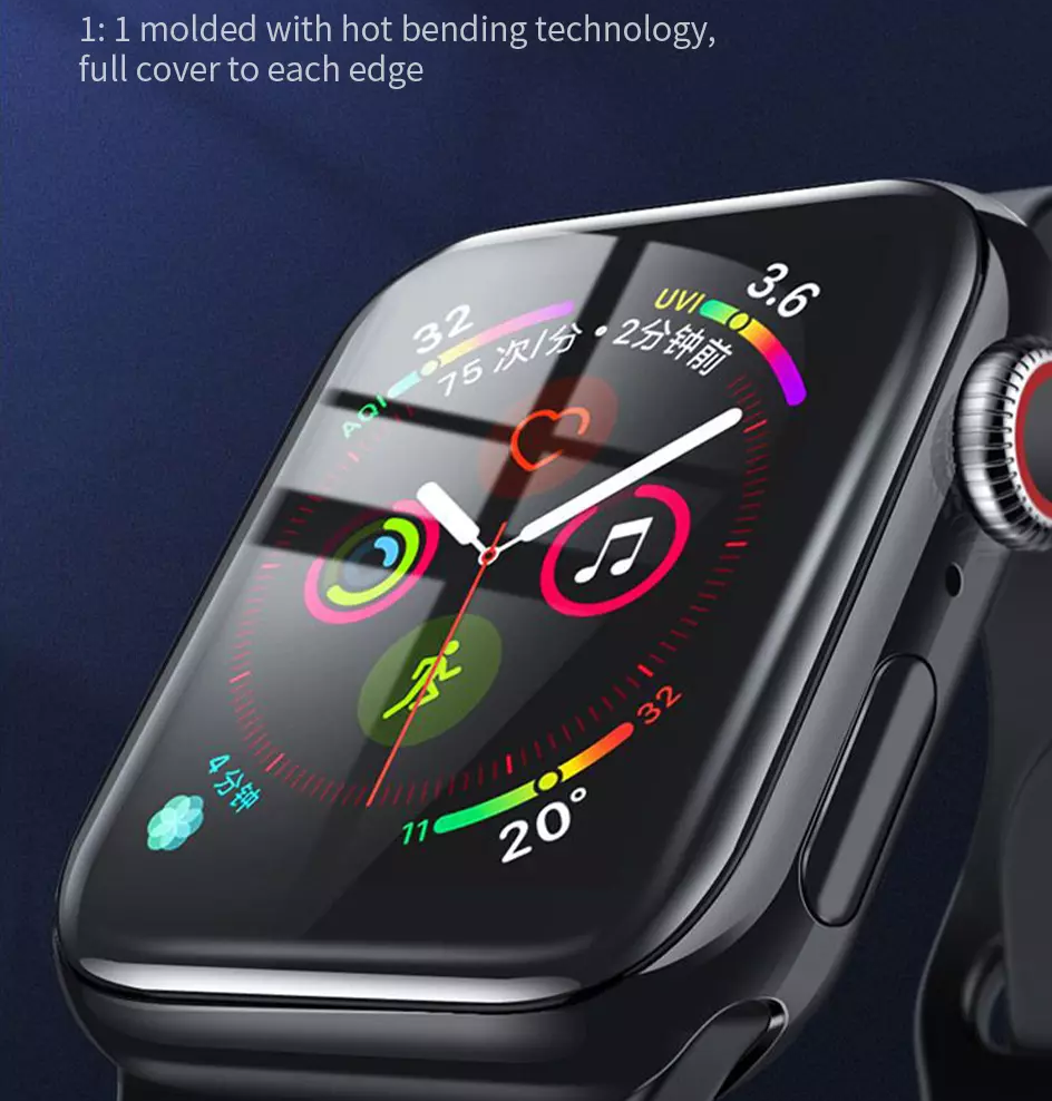 Miếng dán màn hình kính cường lực Full 4D cho Apple Watch 41mm / 45mm series 7 hiệu COTEETCI 4D iWatch Chống va đập, vát cạnh 2.5D, hạn chế vân tay - hàng nhập khẩu