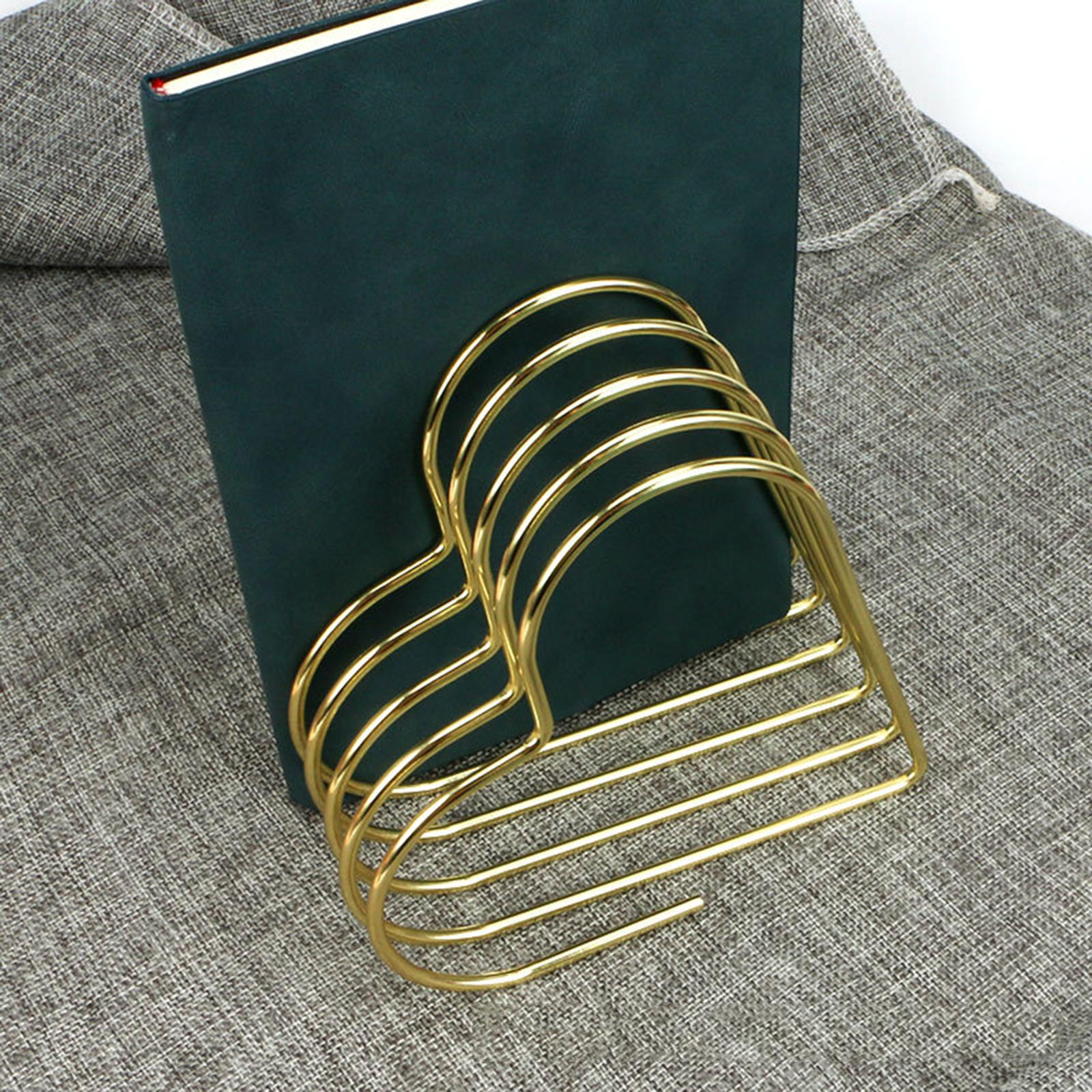 Home Office Metal Bookends Book Ends Supports Magazine Rack Decoration, Study, Nordic Style
