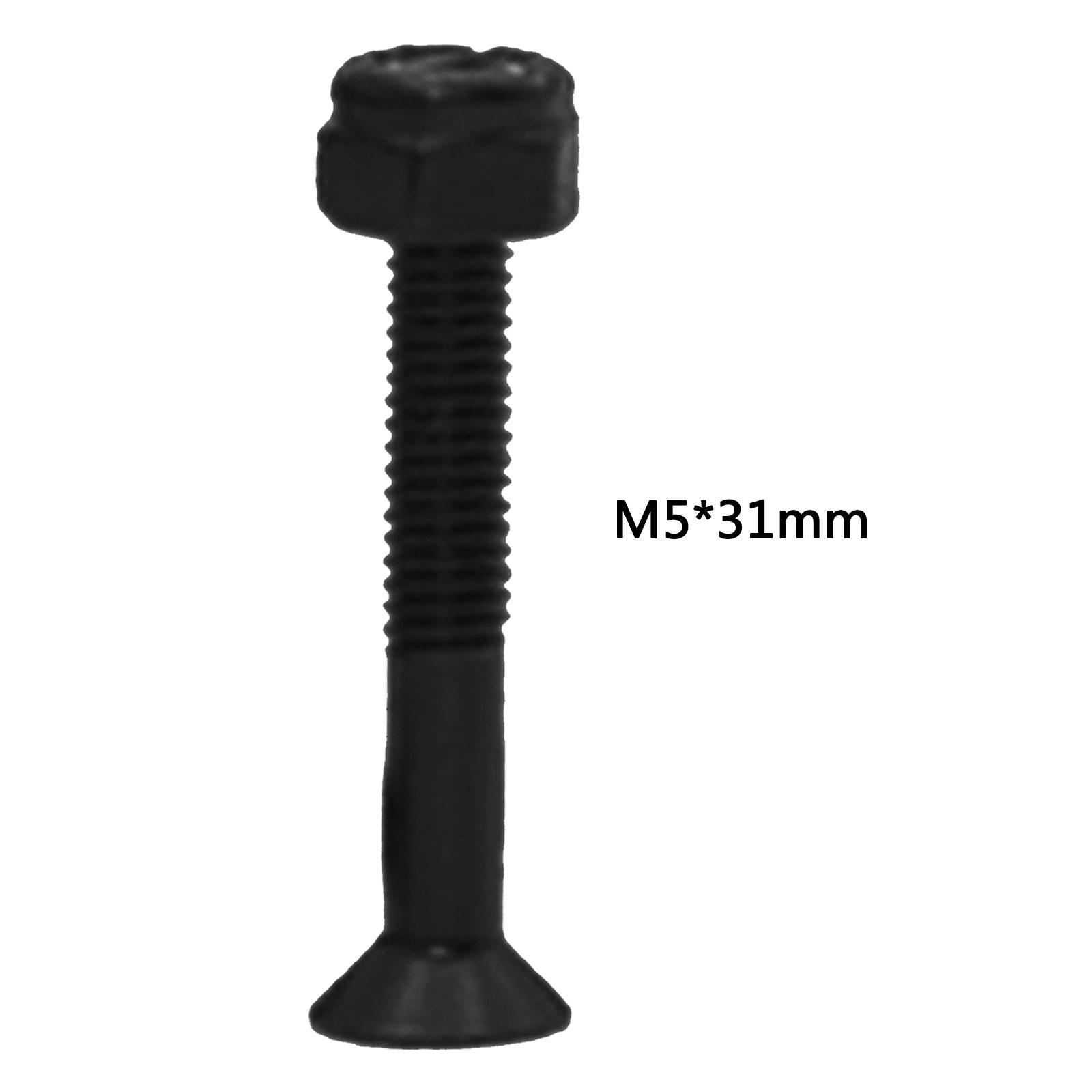 8pcs Replacement Longboard Skateboard Hardware Screws Mounting Black 35mm