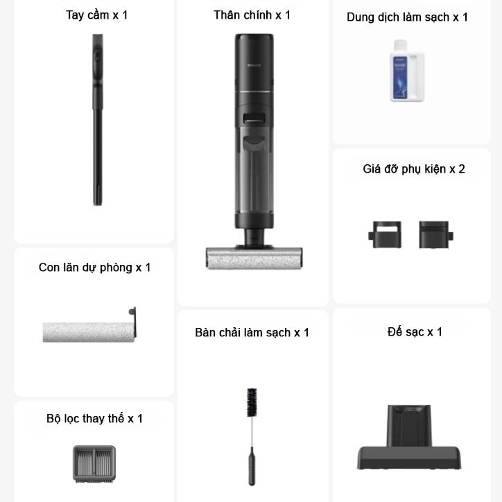 Máy Hút Bụi Lau Sàn Dreame H12 Pro Tự Giặt Giẻ Lau Lực Hút 14.500 Pa Công Suất 200 W - Hàng Chính Hãng