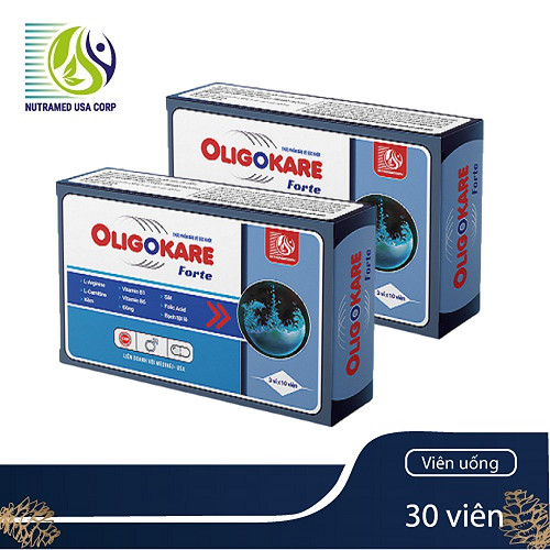 COMBO 2 HỘP OLIGOKARE Forte - Viên uống tăng chất lượng tinh trùng - Hỗ trợ điều trị hiếm muộn, vô sinh ở nam giới - Nhà máy liên doanh với Medinej-USA và đạt chuẩn GMP-WHO