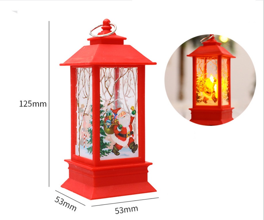 Đèn lồng Giáng Sinh có đèn LED trang trí cây thông hoặc không gian Noel