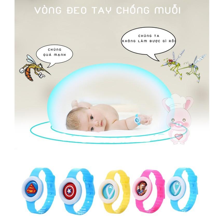 VÒNG TAY ĐUỔI MUỖI HOẠT HÌNH CHO BÉ