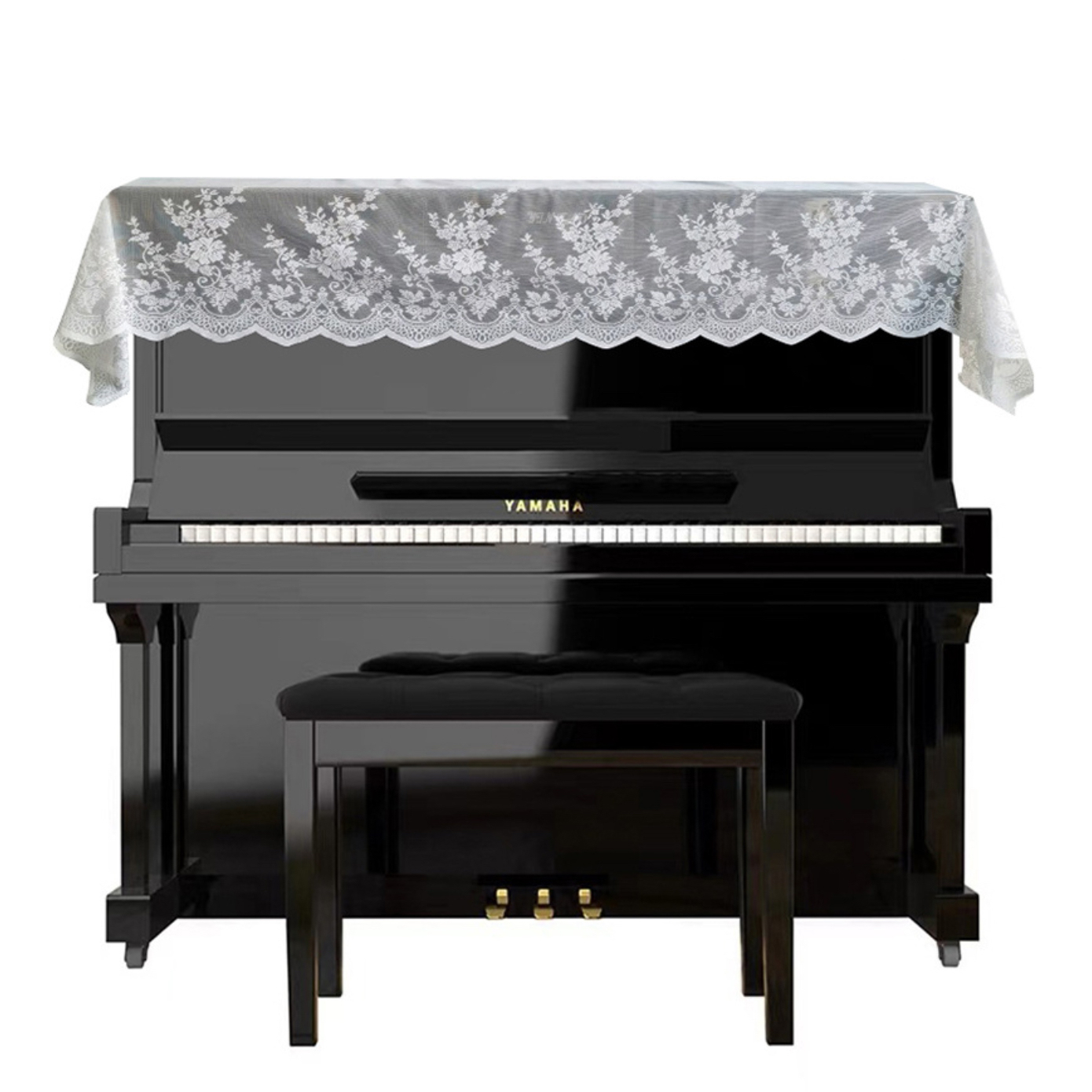 Khăn phủ đàn piano cơ đàn piano điện tử 88 phím phong cách Châu Âu cổ điển sang trọng chống bụi chống xước - HÀNG CHÍNH HÃNG