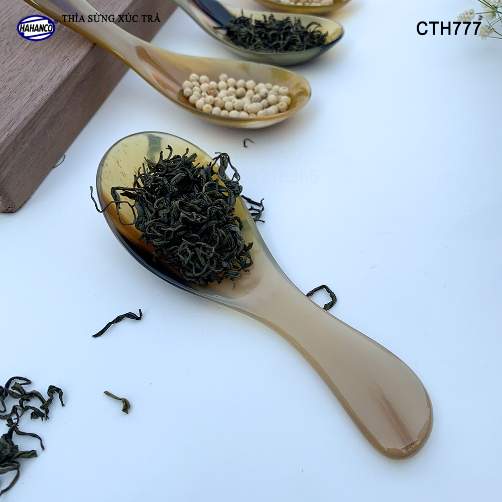 Muỗng xúc trà bằng sừng xuất nhật - giúp không mất hương vị trà - Xúc gia vị, cafe, deccor - An toàn cho sức khỏe - CTH777