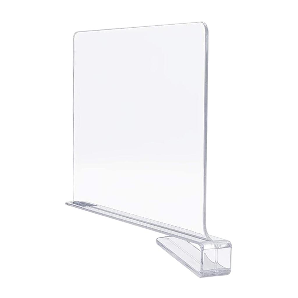 Clear Acrylic Shelf Dividers for Storage Organization In Bedroom Kitchen