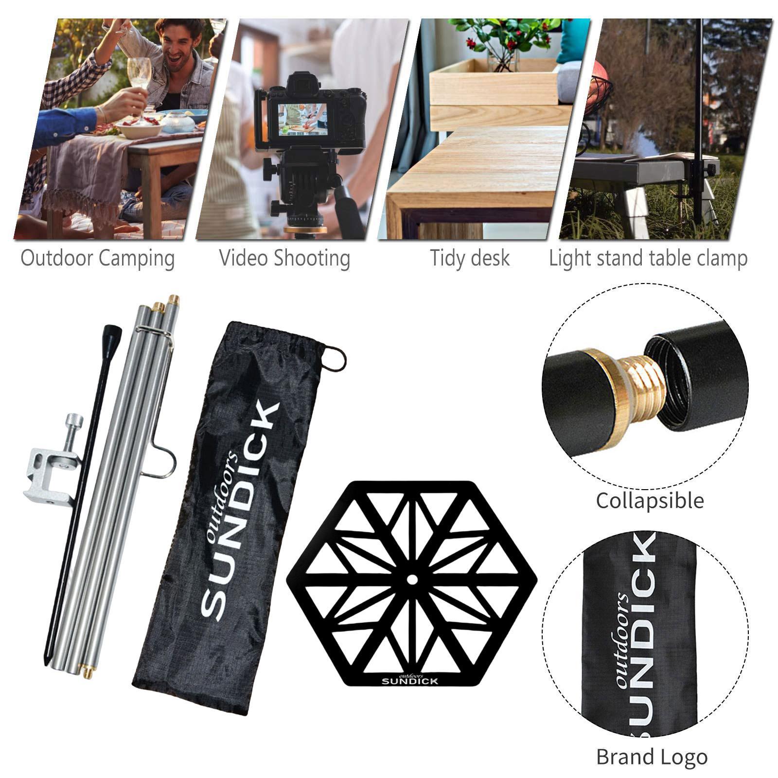 Portable Camping Lantern Stand,Lantern Holder, with Table Lightweight Aluminum Alloy Removable Lantern Hanger,for Camping Picnic Fishing Garden Hiking