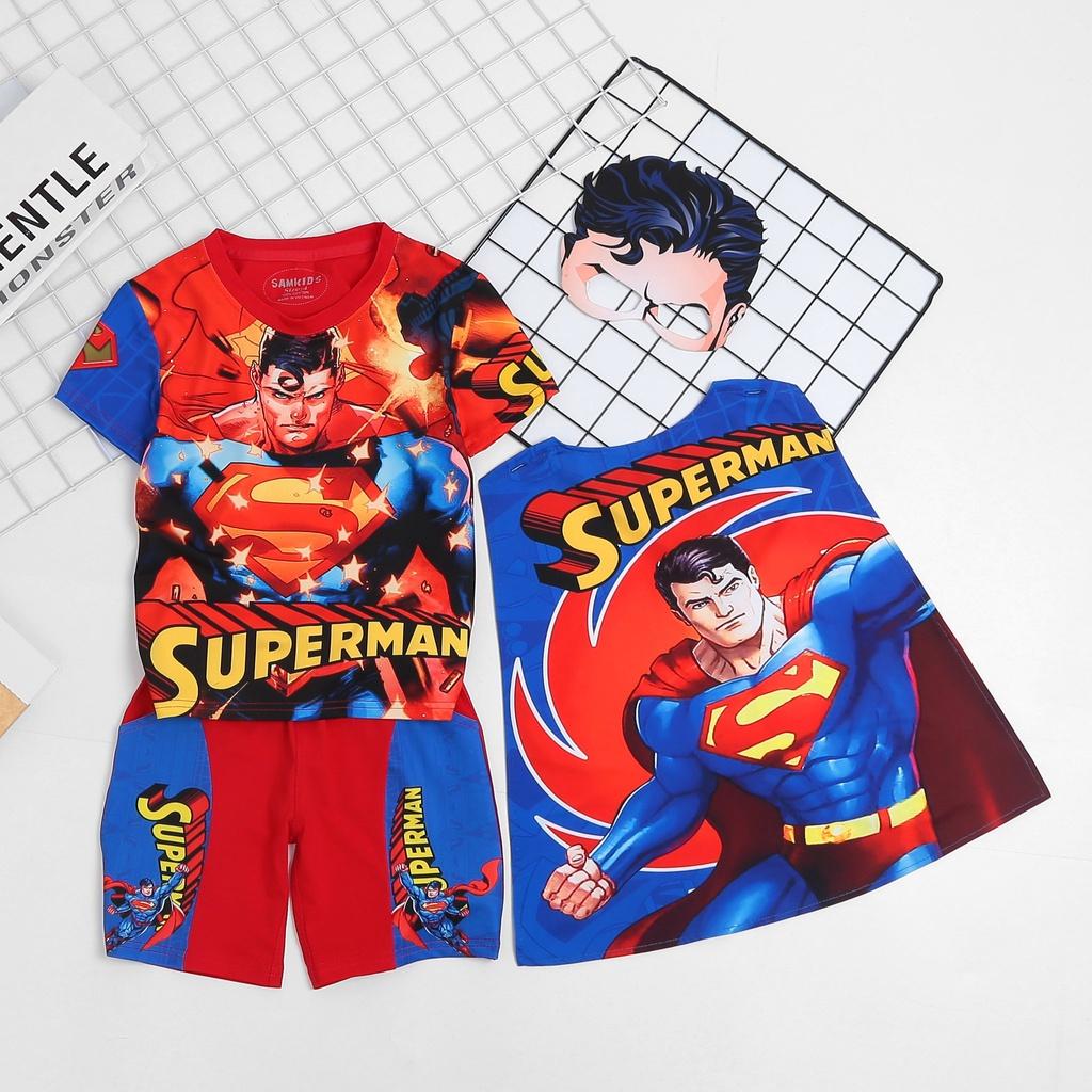 Đồ bộ siêu nhân bé trai hóa trang 4 món SUPERMAN