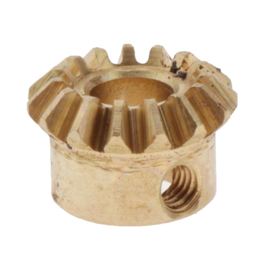 2-6pack 0.8 Modulus Brass Bevel Gear 15 Tooth 3 to 6mm Diameter Hole C