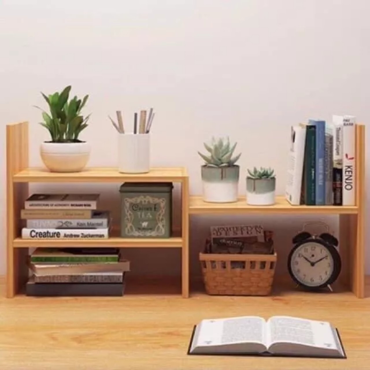 KỆ SÁCH ĐỂ BÀN , HD050 kệ sách trang trí cho bàn làm việc thêm sang trọng