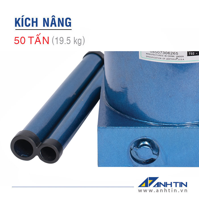 Con đội 50 tấn | Kích nâng xe ô tô xe tải | Kích thủy lực | 50 tấn | Chiều cao nâng 180mm