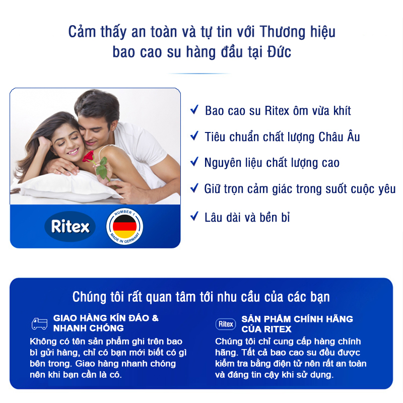 Combo 3 chiếc bao cao su Ritex RR.1 Thăng hoa cảm xúc JN-RI-RR.13