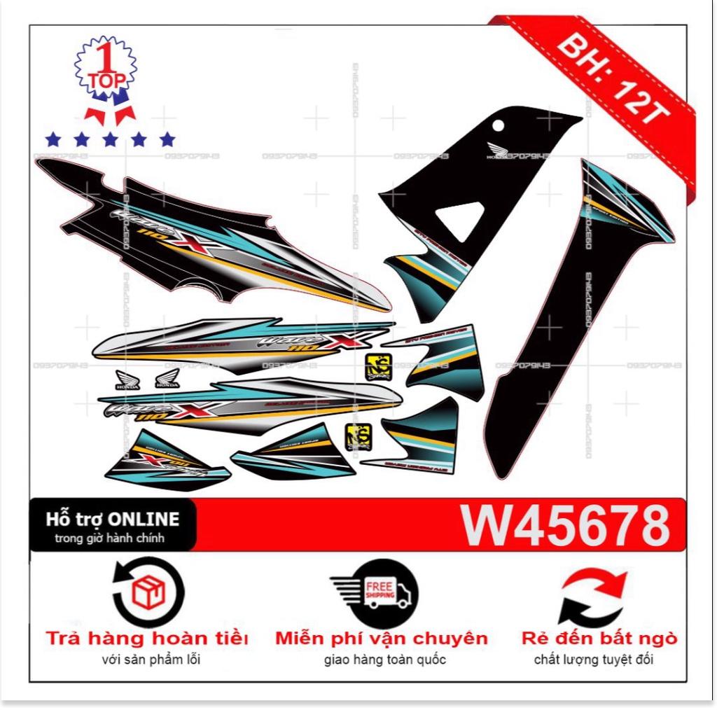 Tem rời wave X 2016 xanh đen