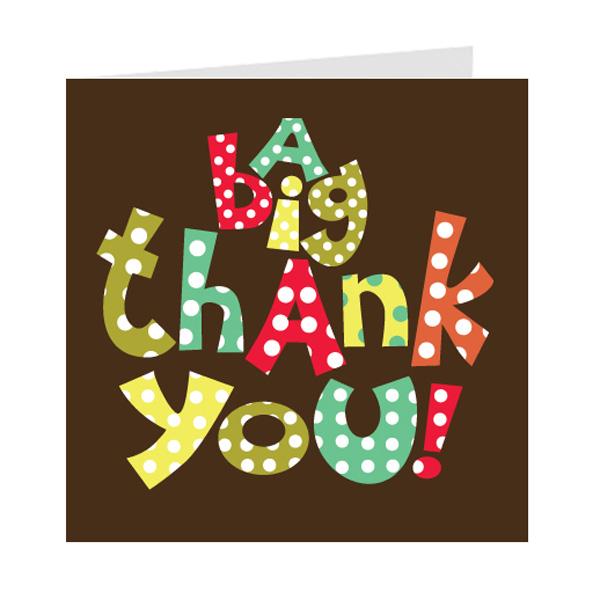 Thiệp cảm ơn Thank you - Thiệp Grey 9x9cm - 09TY11