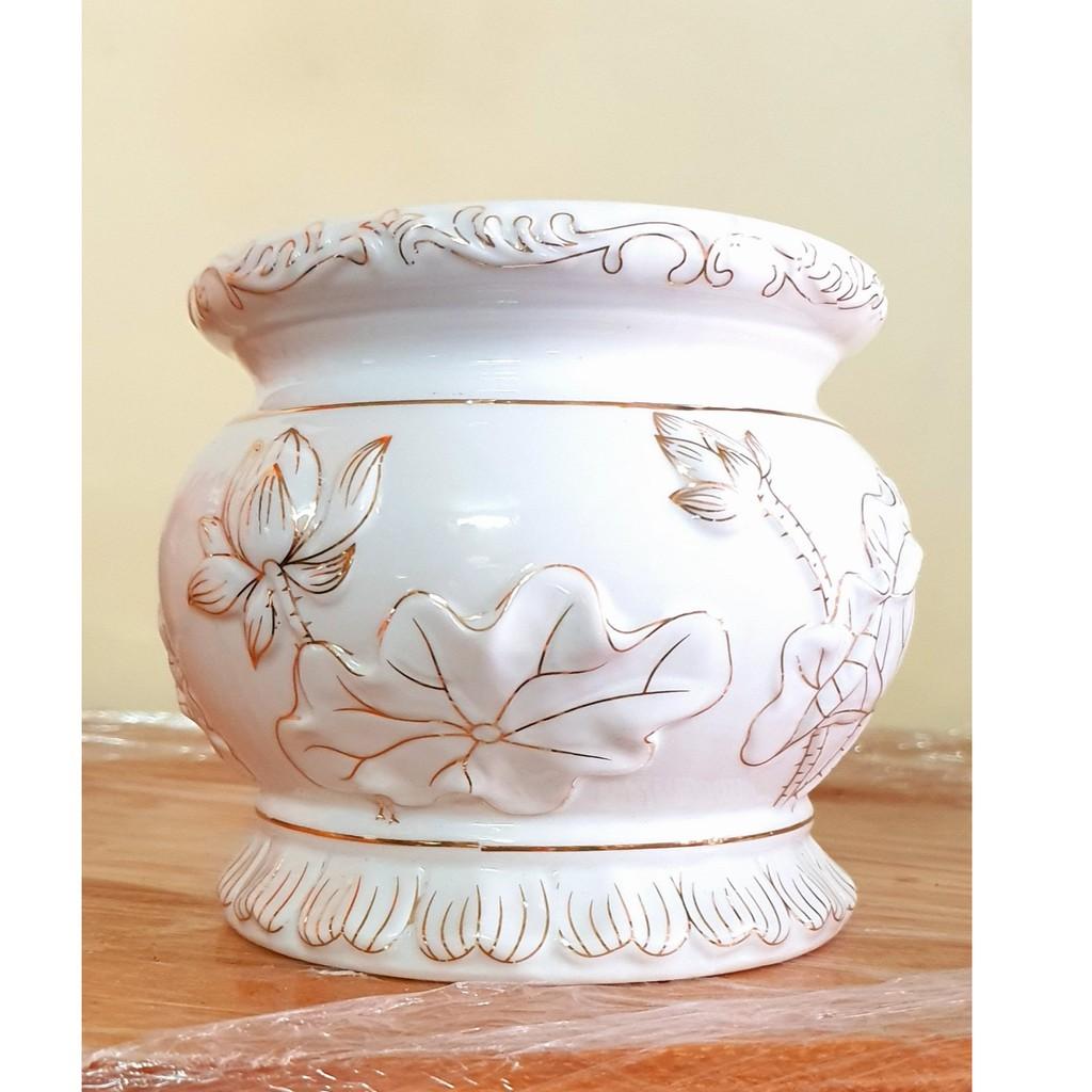 Bát nhang bạch ngọc cao cấp cao 12 cm số 3