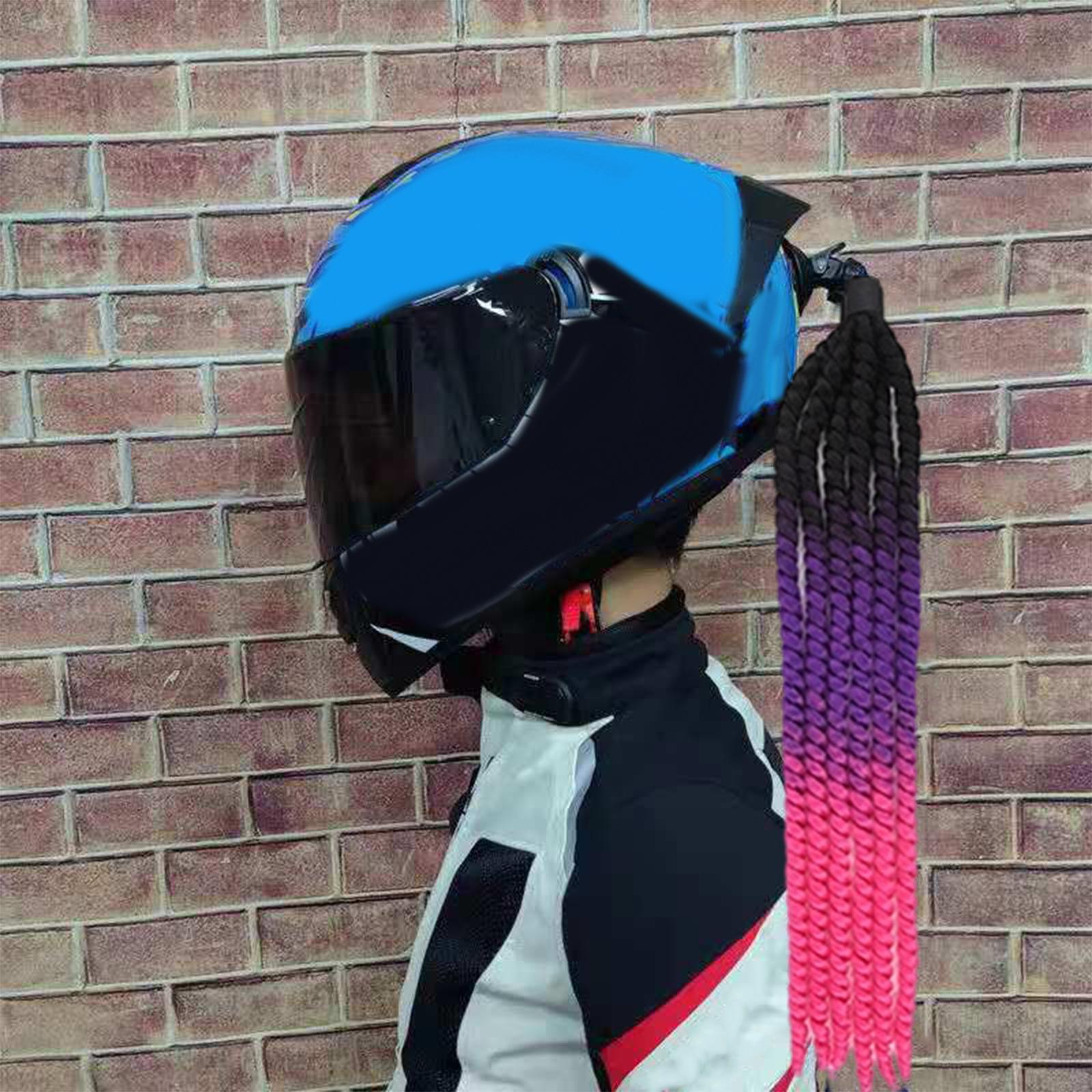 Helmet Pigtails, Gradient Ramp with Suction Cup Helmet Hair for Bicycle Bike