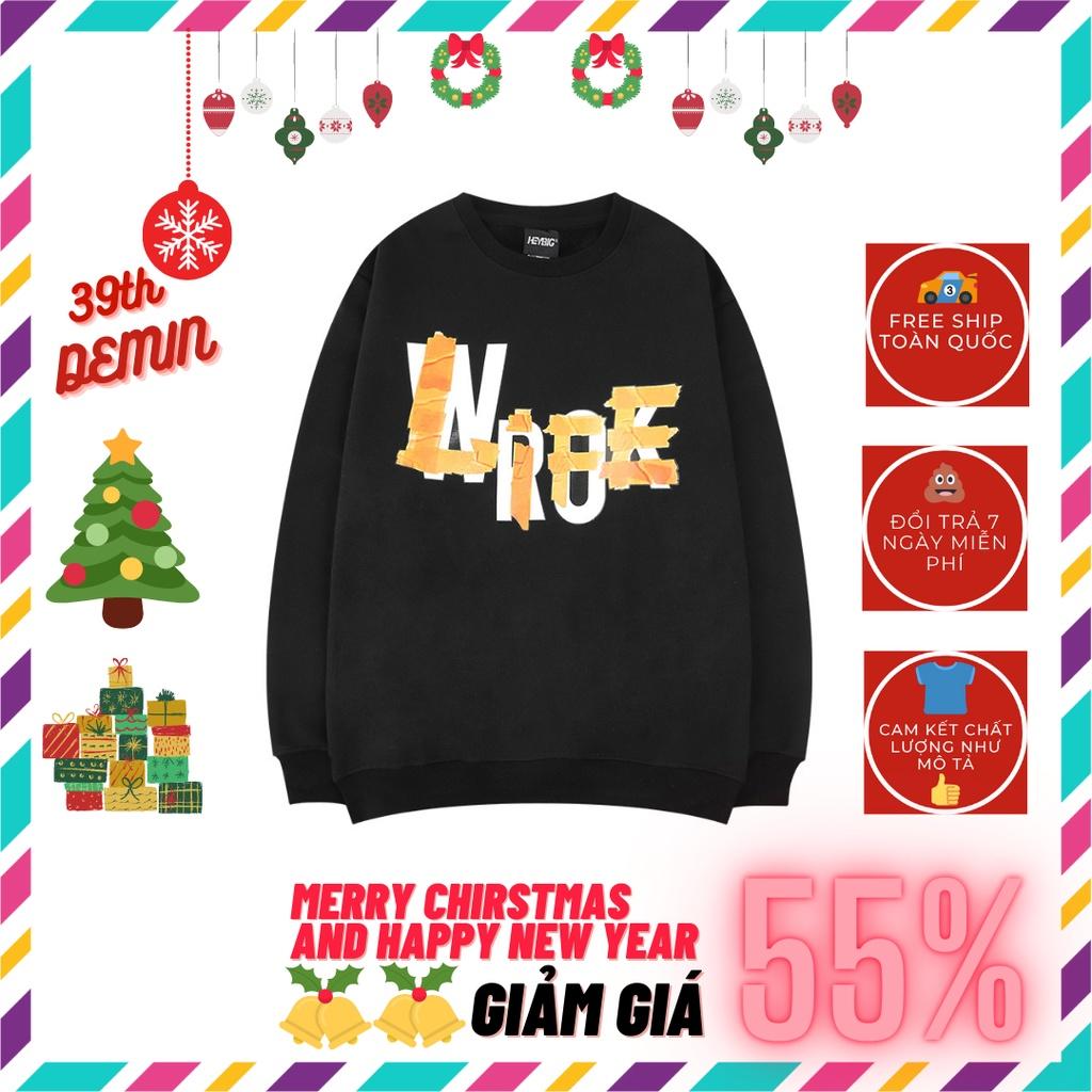 Áo nỉ NELLY graffiti LIFE phong cách Hồng Kông sweater unisex Form rộng Free Size