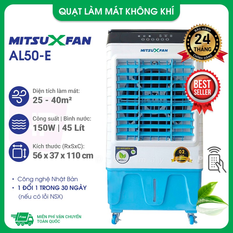 [SIÊU TỐC 2H] Quạt Hơi Nước Cao Cấp MITSUXFAN AL50-E Inverter Diện Tích 20-40m², Quạt Điều Hòa Công Nghệ Nhật Bản - Hàng Chính Hãng