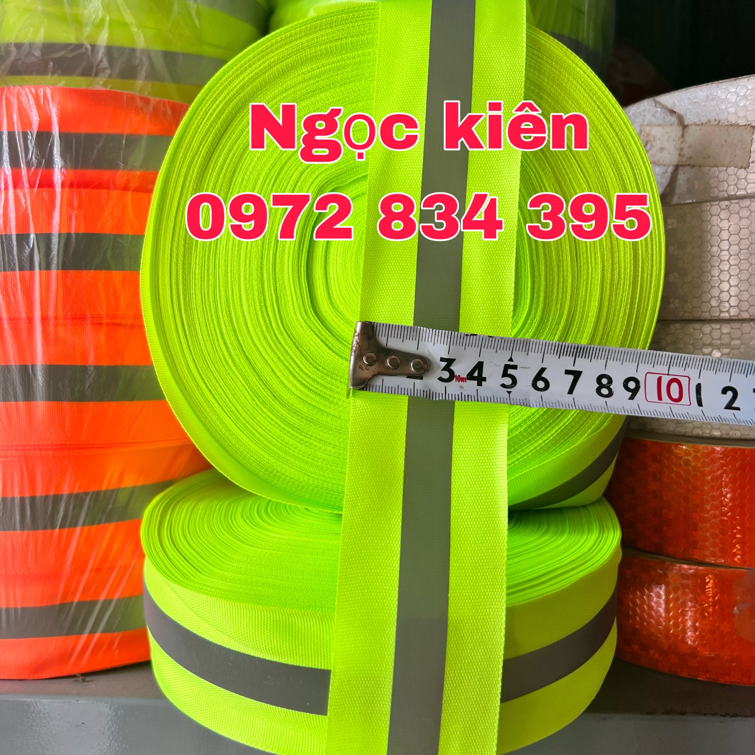 CUỘN PHẢN QUANG,DÂY VẢI PHẢN QUANG MAY QUẦN ÁO