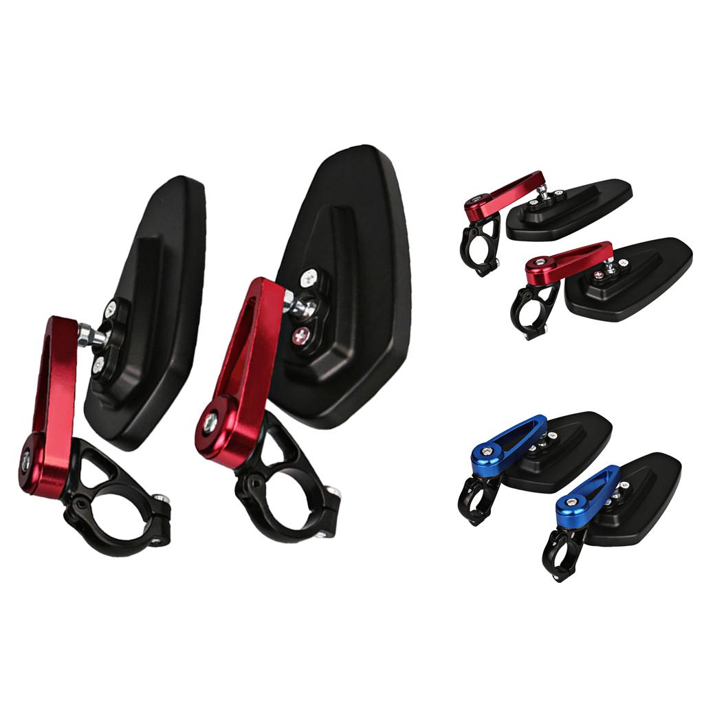 CNC 7/8" 22mm Handle Bar End Rear View Side Mirrors 360 Degree Adjustable for Motorcycle