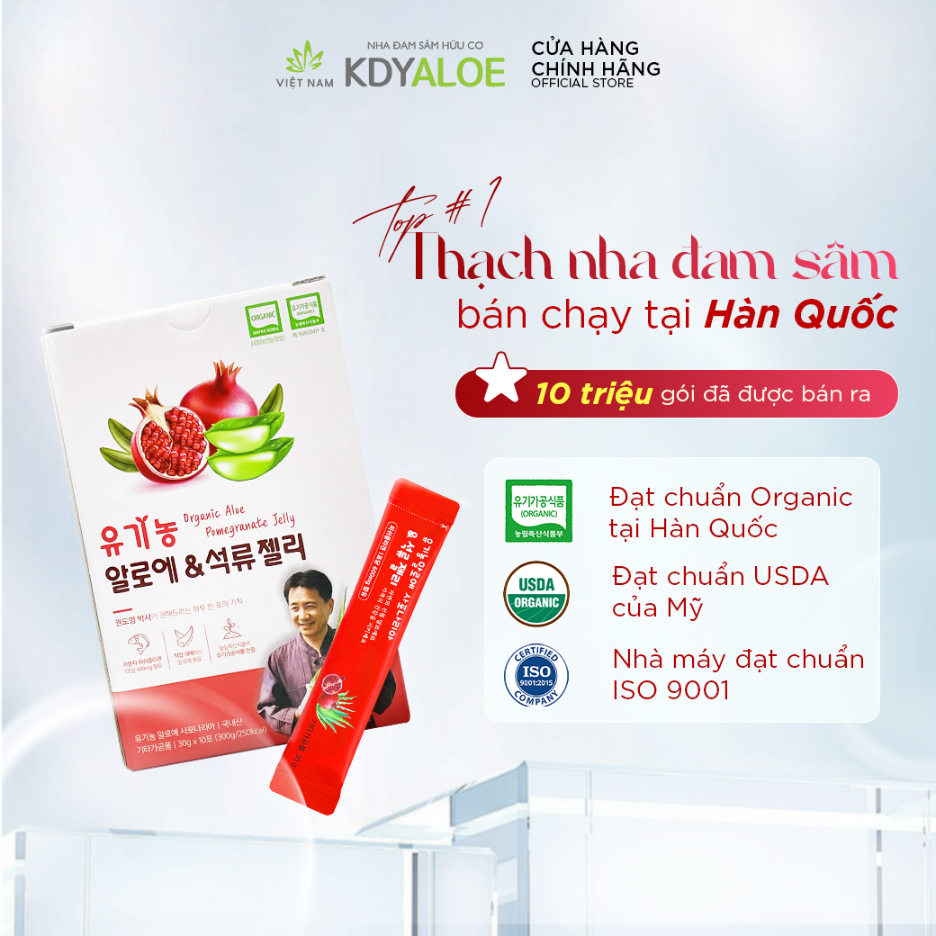 THẠCH NHA ĐAM SÂM LỰU ĐỎ HỮU CƠ KDY ALOE