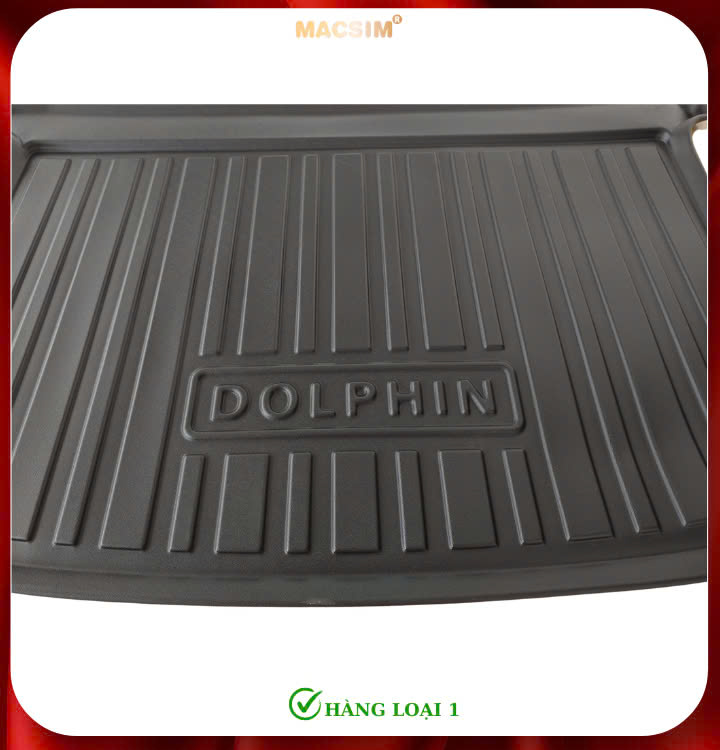 Thảm lót cốp xe ô tô BYD DOLPHIN 2024+ Nhãn hiệu Macsim chất liệu nhựa TPE cao cấp màu đen