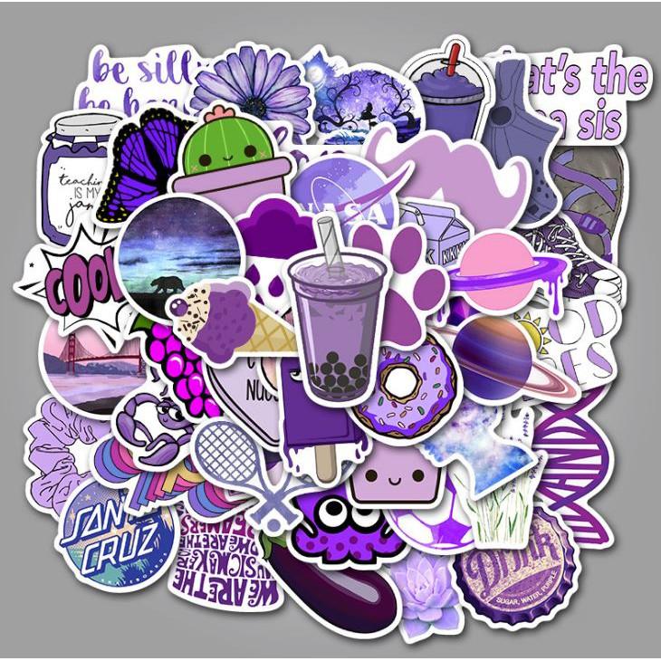 Sticker dán cao cấp CHỦ ĐỀ TÍM Cực COOL ms#52