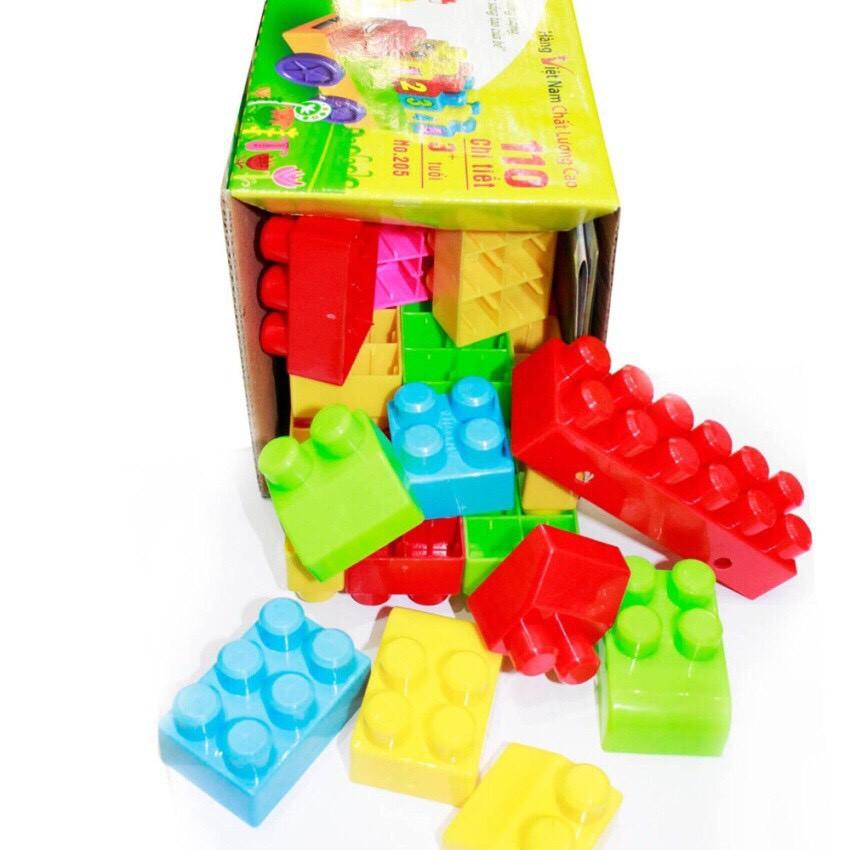 Đồ Chơi Giúp Bé Phát Triển Tư Duy Sáng Tạo -Xếp Hình Tuổi Thơ 110 Chi Tiết Bằng Nhựa Hàng Việt Nam