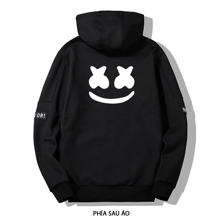 Áo khoác nam nữ Marshmello, chất liệu vải nỉ trơn 2 lớp ấm áp, cản gió hiệu quả, bên trong có lớp cách nhiệt chống lạnh chống nóng tốt(TẶNG KÈM GĂNG TAY CAO CẤP)